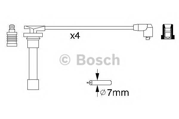 BOSCH 0 986 356 721 Комплект проводов зажигани