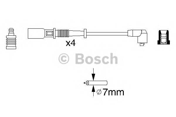 BOSCH 0 986 356 754 Комплект проводов зажигани