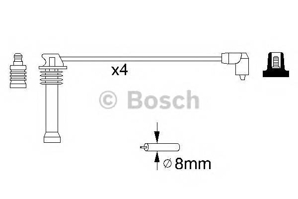 BOSCH 0 986 357 141 Комплект проводов зажигани