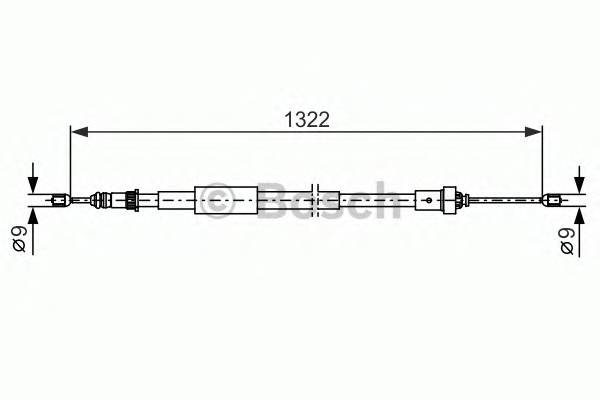BOSCH 1 987 482 385 Трос, стояночная тормозная 