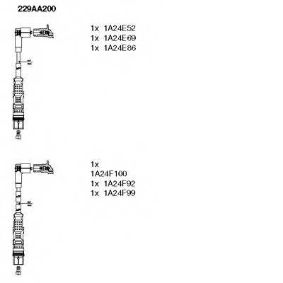 BREMI 229AA200 Комплект проводов зажигани... BREMI 229AA200 Комплект проводов зажигани...