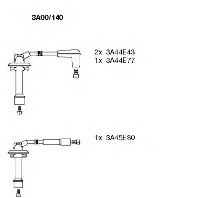 BREMI 3A00/140 Комплект проводов зажигани