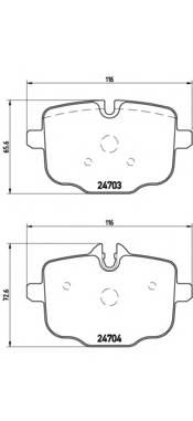 BREMBO P 06 061 Комплект тормозных колодок...