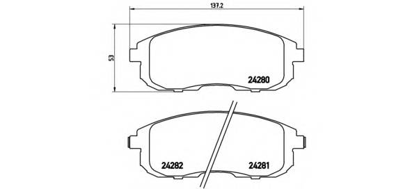 BREMBO P 23 126 Комплект гальмівних колодо... BREMBO P 23 126 Комплект гальмівних колодо...