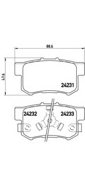BREMBO P 28 051 Комплект тормозных колодок... BREMBO P 28 051 Комплект тормозных колодок...