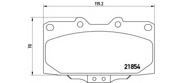 BREMBO P 56 034 Комплект гальмівних колодо... BREMBO P 56 034 Комплект гальмівних колодо...