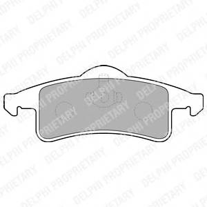 DELPHI LP1558 Комплект тормозных колодок