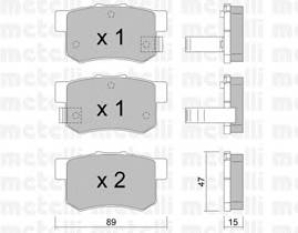 METELLI 22-0173-0 Комплект тормозных колодок