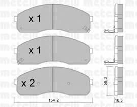 METELLI 22-0374-0 Комплект тормозных колодок... METELLI 22-0374-0 Комплект тормозных колодок...