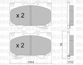 METELLI 22-0452-0 Комплект гальмівних колодо... METELLI 22-0452-0 Комплект гальмівних колодо...