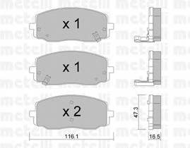 METELLI 22-0629-0 Комплект тормозных колодок... METELLI 22-0629-0 Комплект тормозных колодок...
