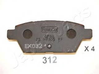 JAPANPARTS PP-312AF Комплект тормозных колодок... JAPANPARTS PP-312AF Комплект тормозных колодок...