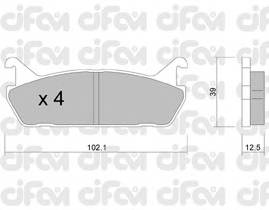 CIFAM 822-390-0 Комплект гальмівних колодо... CIFAM 822-390-0 Комплект гальмівних колодо...