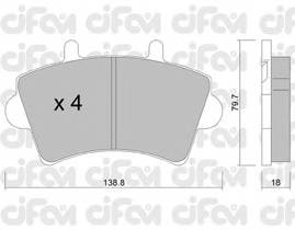CIFAM 822-545-0 Комплект тормозных колодок