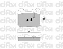 CIFAM 822-564-0 Комплект тормозных колодок