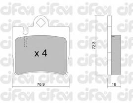 CIFAM 822-597-0 Комплект тормозных колодок...