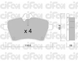 CIFAM 822-646-0 Комплект тормозных колодок