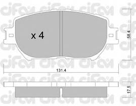 CIFAM 822-751-0 Комплект гальмівних колодо... CIFAM 822-751-0 Комплект гальмівних колодо...