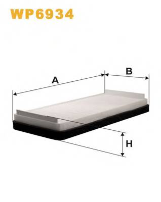 WIX FILTERS WP6934 Фильтр, воздух во внутренно