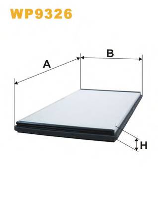 WIX FILTERS WP9326 Фильтр, воздух во внутренно... WIX FILTERS WP9326 Фильтр, воздух во внутренно...