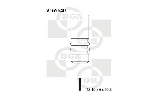 BGA V165640 Впускний клапан BGA V165640 Впускний клапан