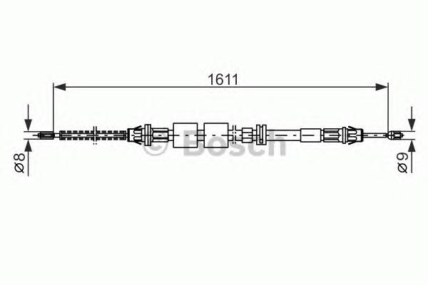 BOSCH 1 987 477 521 Трос, стоянкова гальмівна с