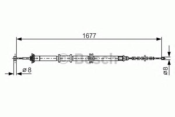BOSCH 1 987 482 208 Трос, стояночная тормозная ... BOSCH 1 987 482 208 Трос, стояночная тормозная ...