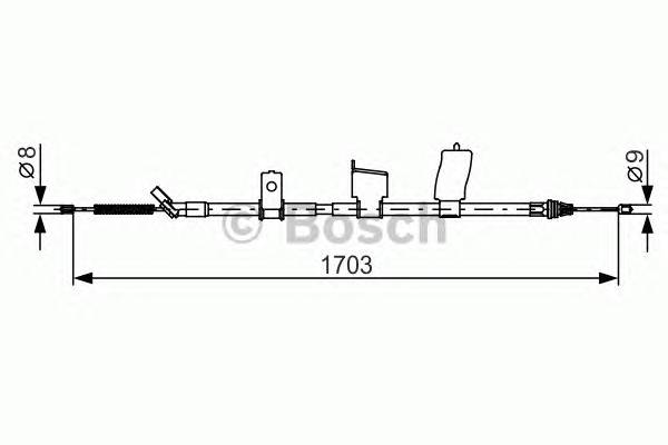 BOSCH 1 987 482 338 Трос, стоянкова гальмівна с... BOSCH 1 987 482 338 Трос, стоянкова гальмівна с...