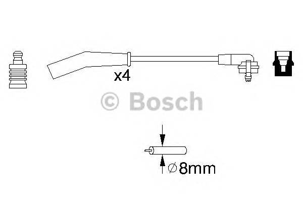 BOSCH 0 986 356 829 Комплект проводов зажигани