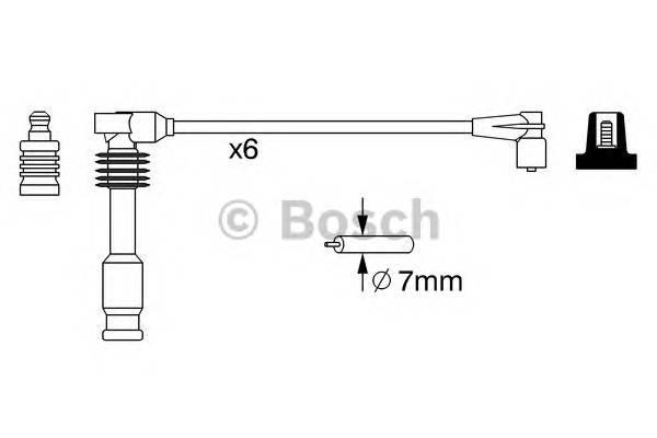 BOSCH 0 986 357 050 Комплект проводов зажигани