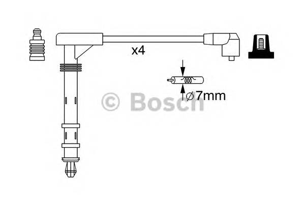 BOSCH 0 986 357 261 Комплект проводов зажигани