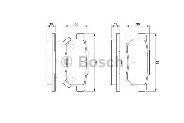 BOSCH 0 986 461 131 Комплект тормозных колодок