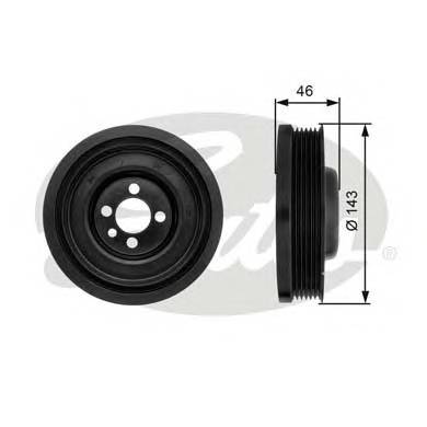 GATES TVD1040 Ремінний шків, колінчастий ...