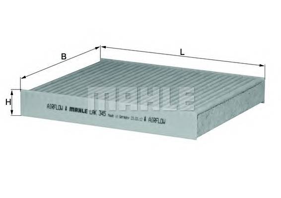 KNECHT LAK 345 Фільтр, повітря у внутрішнь... KNECHT LAK 345 Фільтр, повітря у внутрішнь...