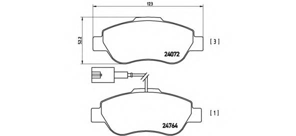 BREMBO P 23 107 Комплект гальмівних колодо... BREMBO P 23 107 Комплект гальмівних колодо...