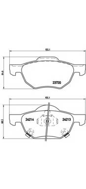 BREMBO P 28 036 Комплект тормозных колодок... BREMBO P 28 036 Комплект тормозных колодок...