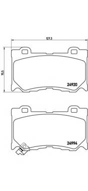 BREMBO P 56 089 Комплект тормозных колодок