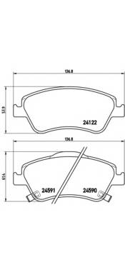 BREMBO P 83 079 Комплект гальмівних колодо... BREMBO P 83 079 Комплект гальмівних колодо...