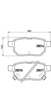 BREMBO P 83 133 Комплект гальмівних колодо... BREMBO P 83 133 Комплект гальмівних колодо...