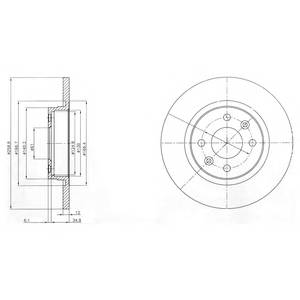 DELPHI BG4045 Гальмівний диск DELPHI BG4045 Гальмівний диск