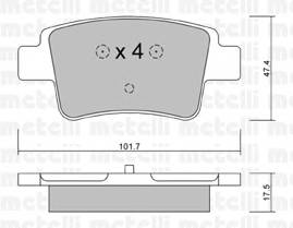 METELLI 22-0705-0 Комплект тормозных колодок... METELLI 22-0705-0 Комплект тормозных колодок...