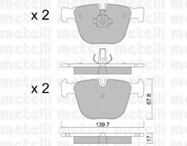 METELLI 22-0773-0 Комплект гальмівних колодо... METELLI 22-0773-0 Комплект гальмівних колодо...