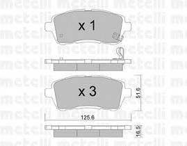 METELLI 22-0793-0 Комплект гальмівних колодо... METELLI 22-0793-0 Комплект гальмівних колодо...