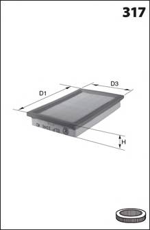 MECAFILTER ELP3423 Воздушный фильтр MECAFILTER ELP3423 Воздушный фильтр