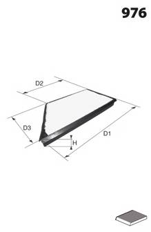MECAFILTER EKR7068 Фильтр, воздух во внутренно... MECAFILTER EKR7068 Фильтр, воздух во внутренно...