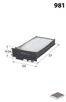 MECAFILTER EKR7235 Фильтр, воздух во внутренно... MECAFILTER EKR7235 Фильтр, воздух во внутренно...
