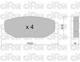 CIFAM 822-097-0 Комплект гальмівних колодо... CIFAM 822-097-0 Комплект гальмівних колодо...