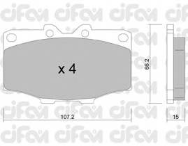 CIFAM 822-109-0 Комплект тормозных колодок