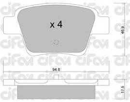 CIFAM 822-639-0 Комплект тормозных колодок