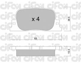 CIFAM 822-752-0 Комплект тормозных колодок... CIFAM 822-752-0 Комплект тормозных колодок...